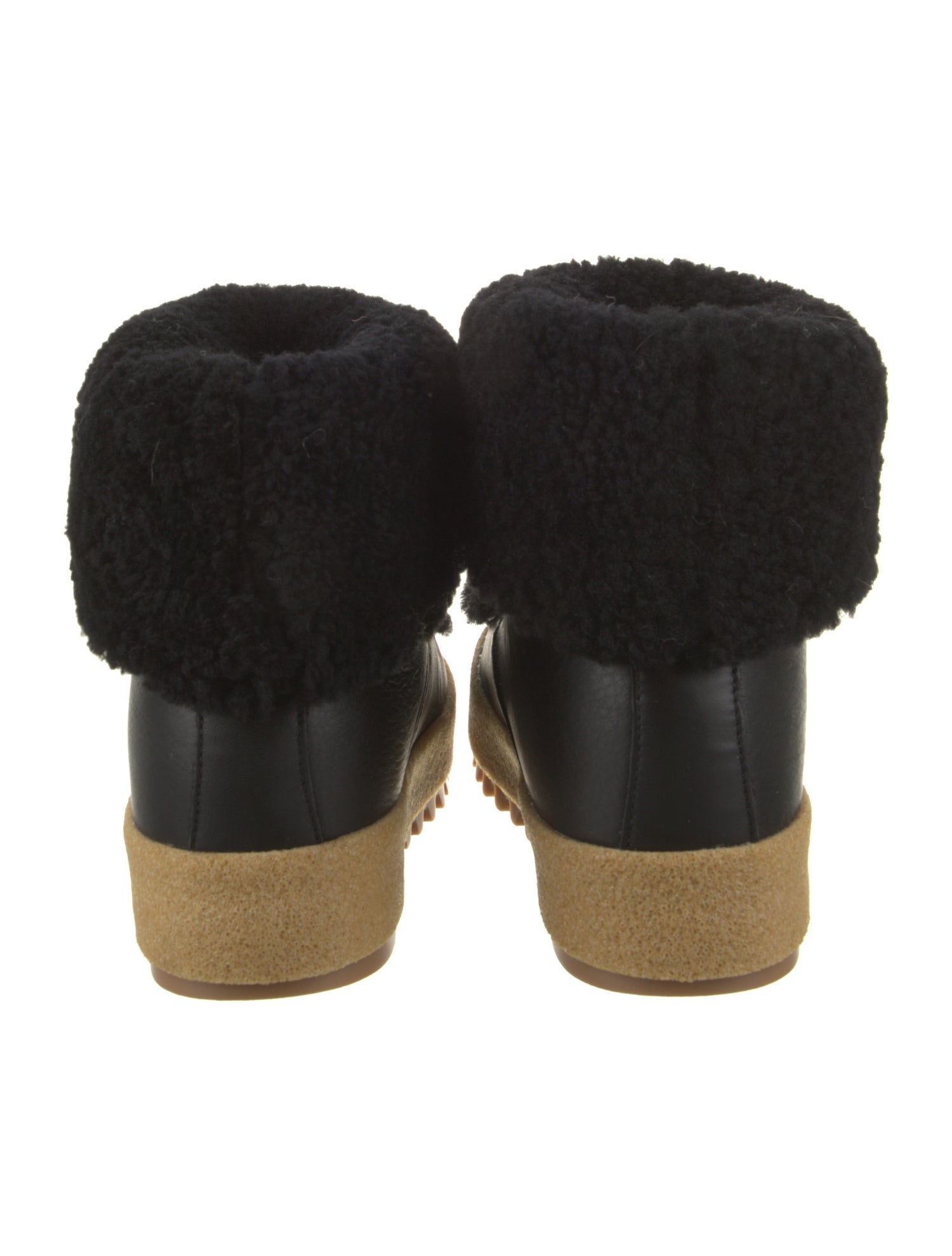 Montelliana Leather Faux Fur Trim Boots