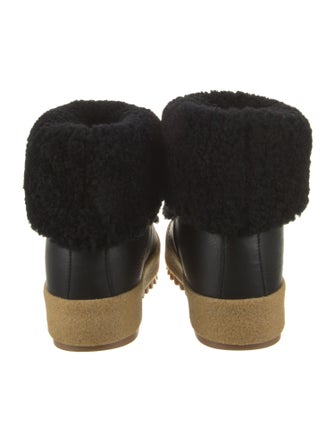 Montelliana Leather Faux Fur Trim Boots