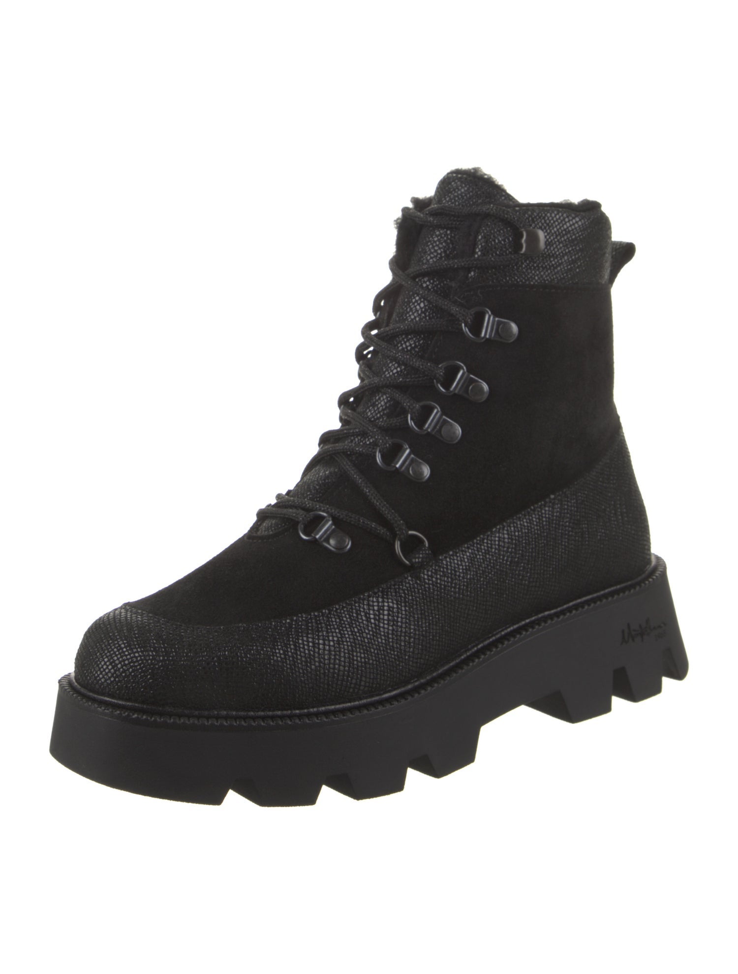 Montelliana Suede Combat Boots