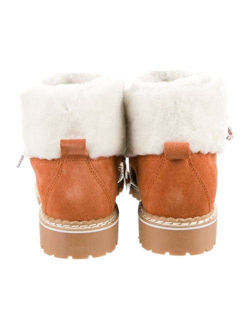 Montelliana Suede Colorblock Pattern Lace-Up Boots