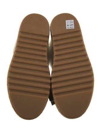 Montelliana Leather Fur Trim Lace-Up Boots