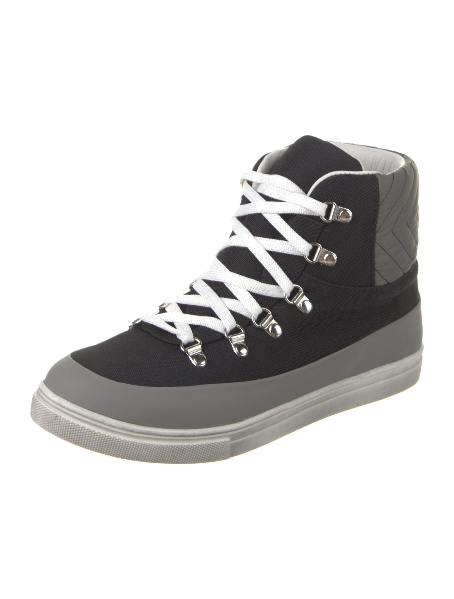 Montelliana Nylon Colorblock Pattern Lace-Up Boots