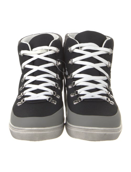 Montelliana Nylon Colorblock Pattern Lace-Up Boots