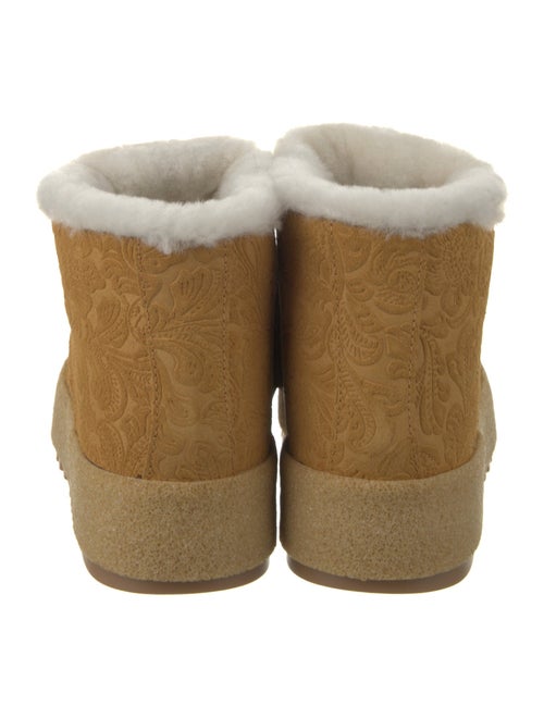 Montelliana Suede Colorblock Pattern Lace-Up Boots