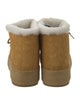 Montelliana Suede Faux Fur Trim Lace-Up Boots