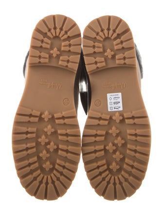 Montelliana Suede Colorblock Pattern Combat Boots