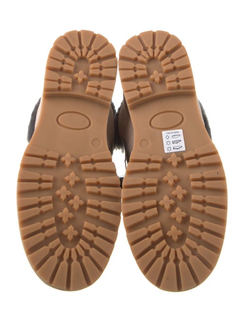 Montelliana Suede Colorblock Pattern Combat Boots