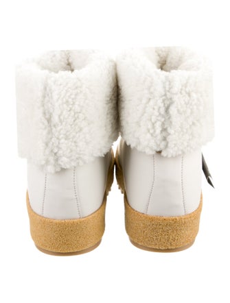 Montelliana Suede Fur Trim Lace-Up Boots