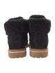 Montelliana Suede Fur Trim Lace-Up Boots