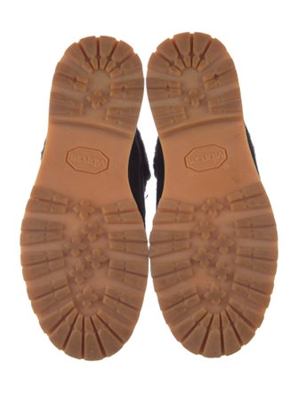 Montelliana Suede Fur Trim Lace-Up Boots