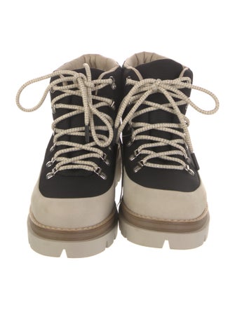 Montelliana Colorblock Pattern Combat Boots