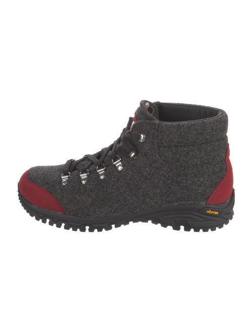 Montelliana Wool Colorblock Pattern Lace-Up Boots