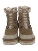 Montelliana Suede Colorblock Pattern Combat Boots