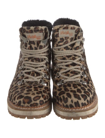 Montelliana Ponyhair Printed Hiking Boots