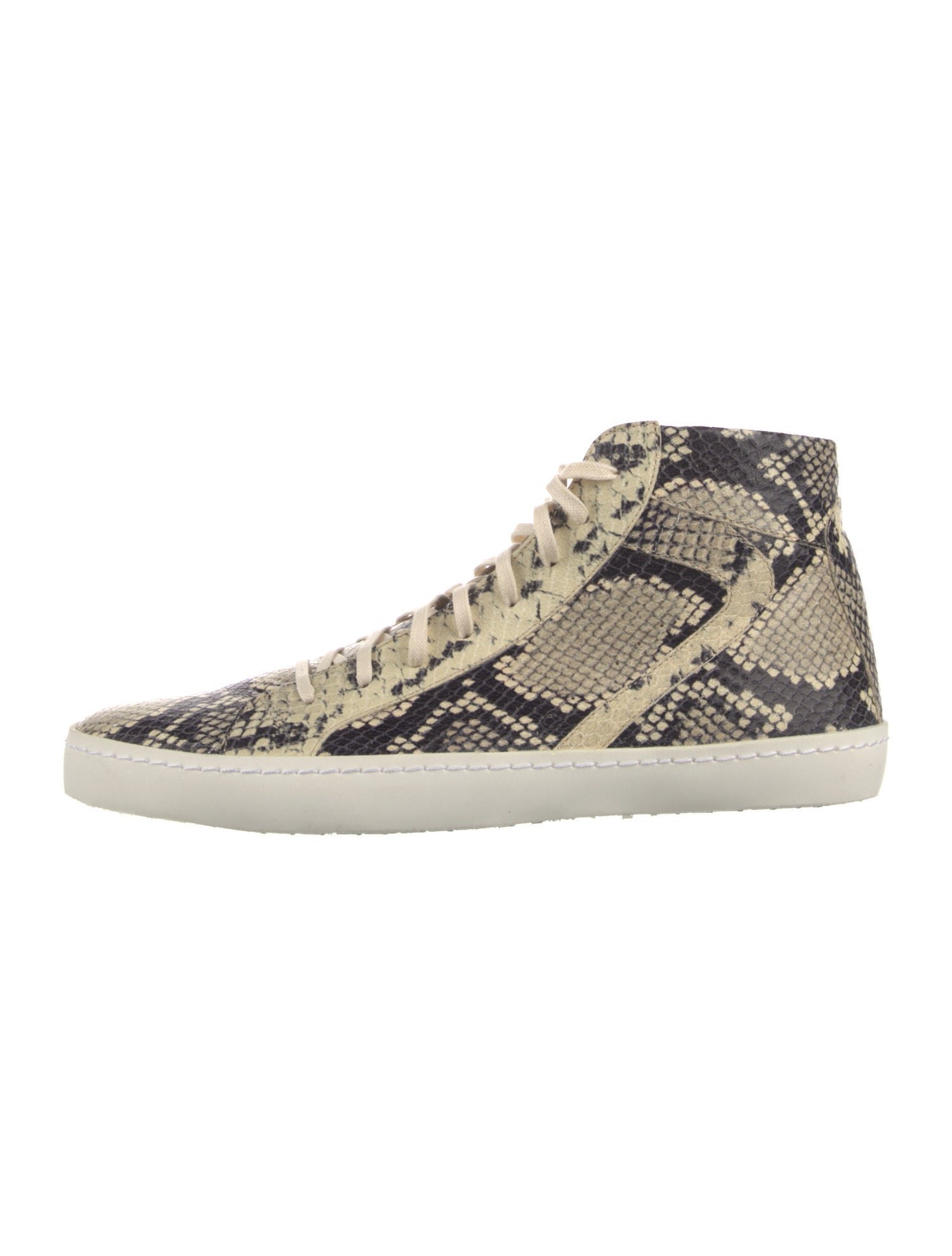 Montelliana Embossed Leather Animal Print Sneakers