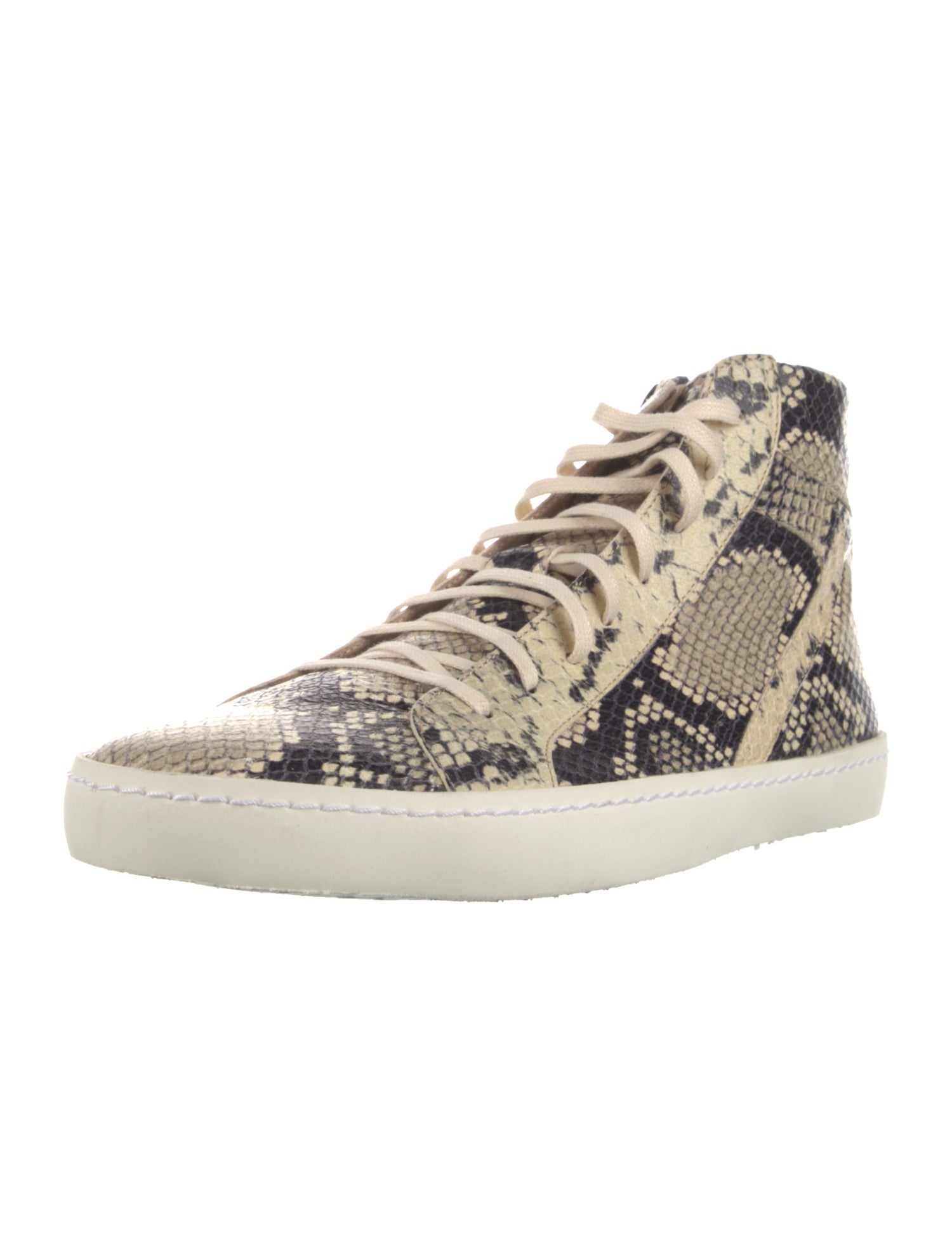 Montelliana Embossed Leather Animal Print Sneakers