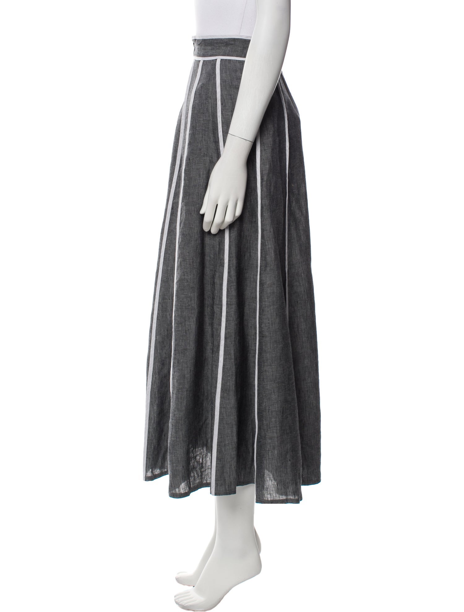 Purotatto Linen Midi Length Skirt