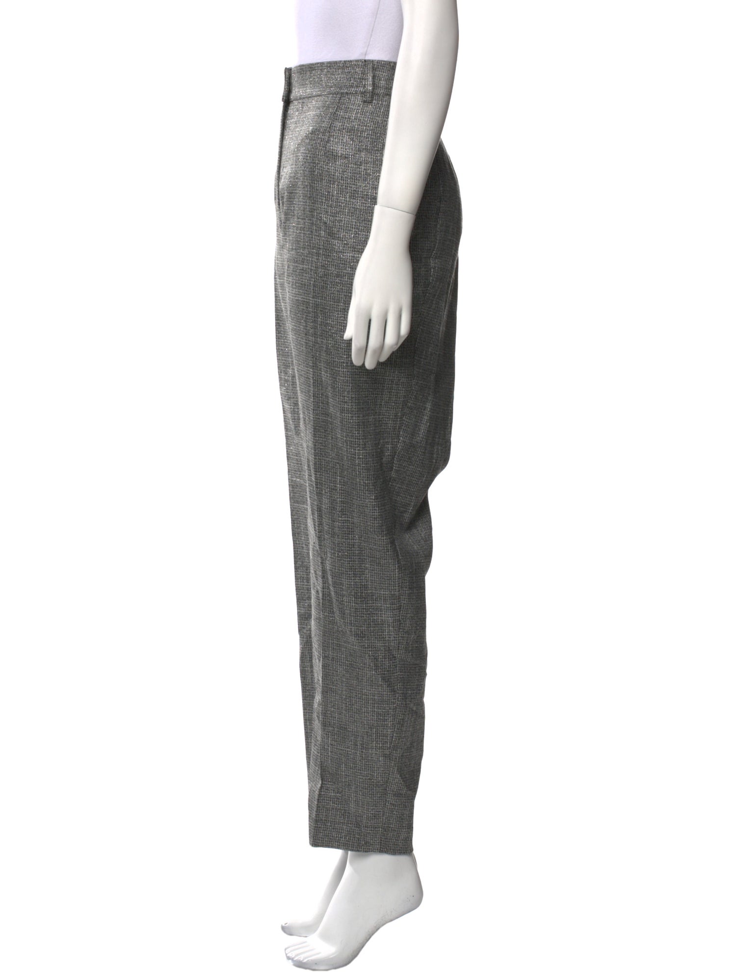 Purotatto Plaid Print Straight Leg Pants