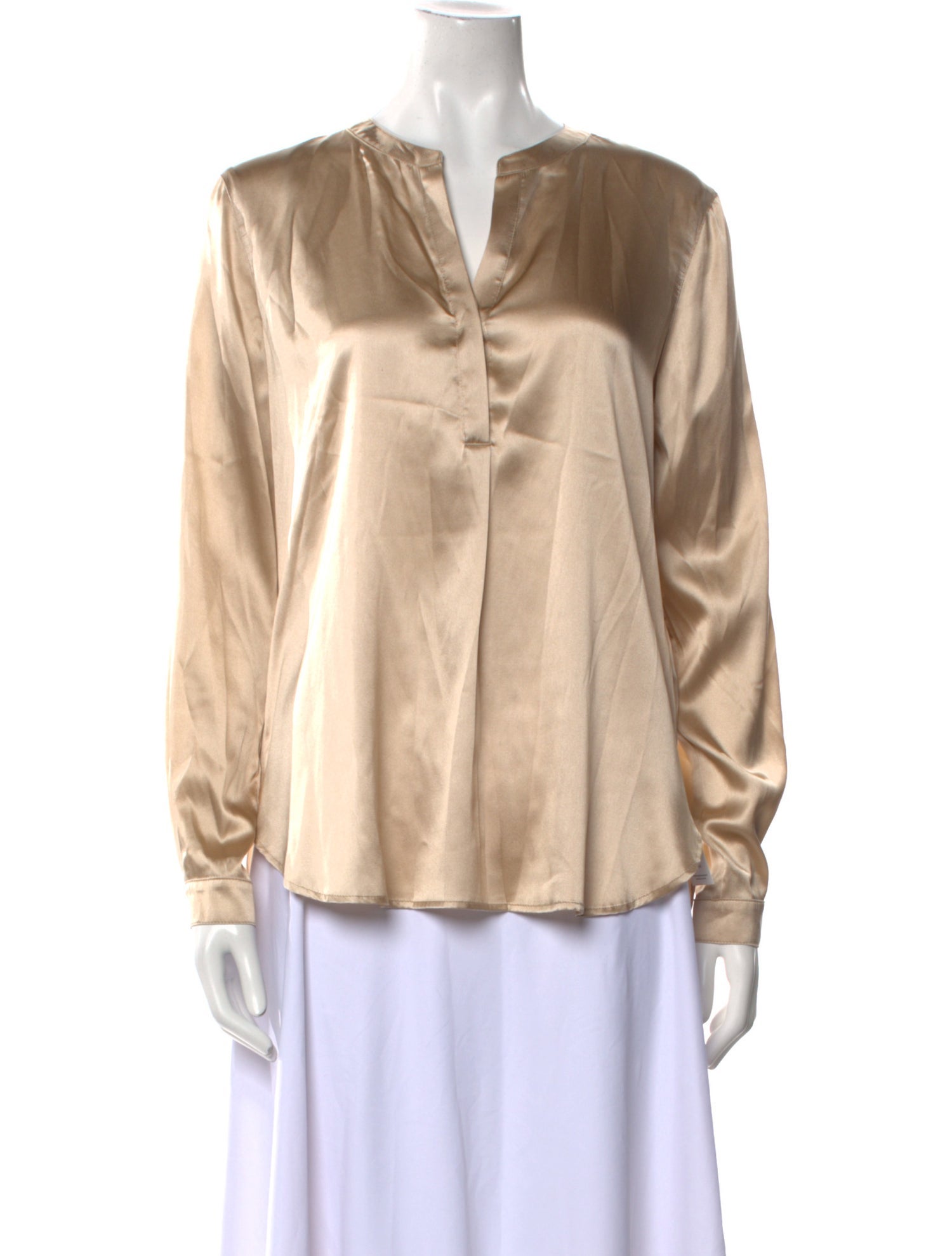 Purotatto Silk V-Neck Blouse
