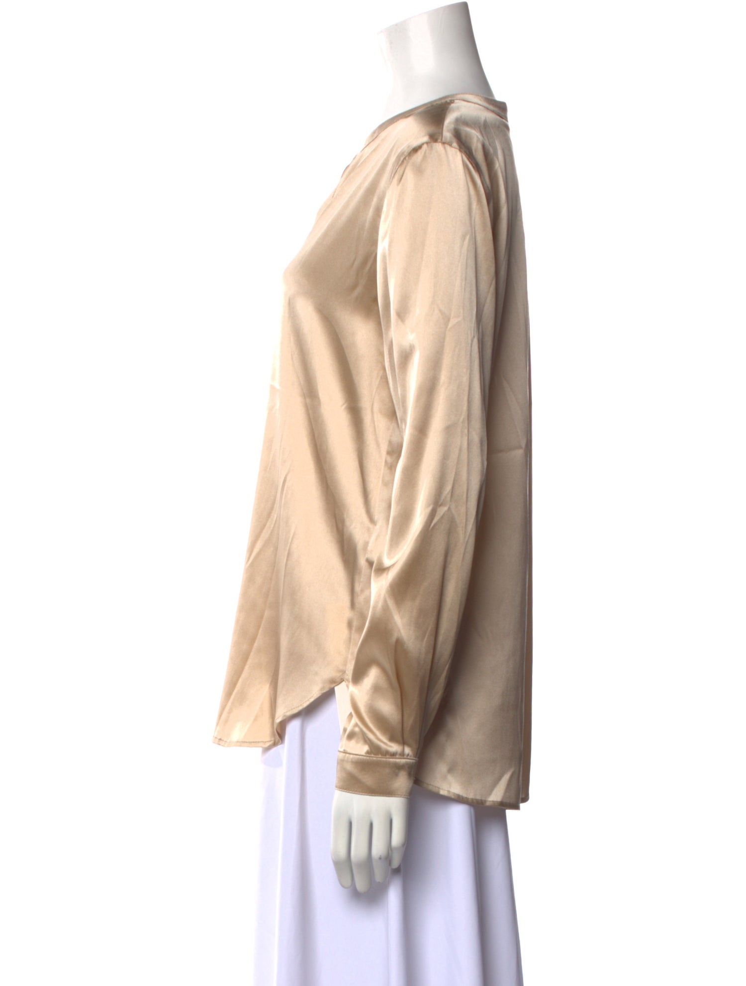 Purotatto Silk V-Neck Blouse