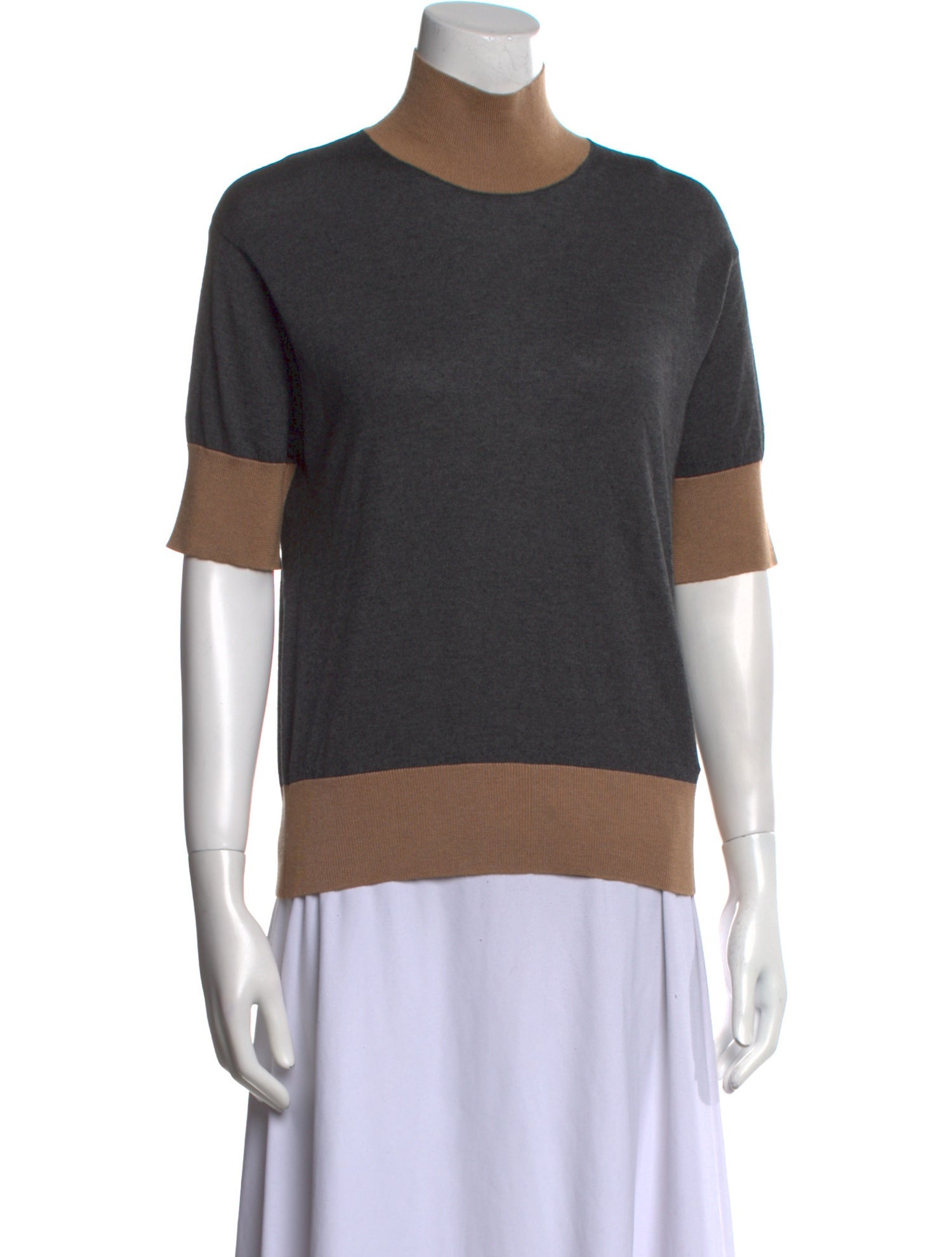 Purotatto Silk Colorblock Pattern Sweater