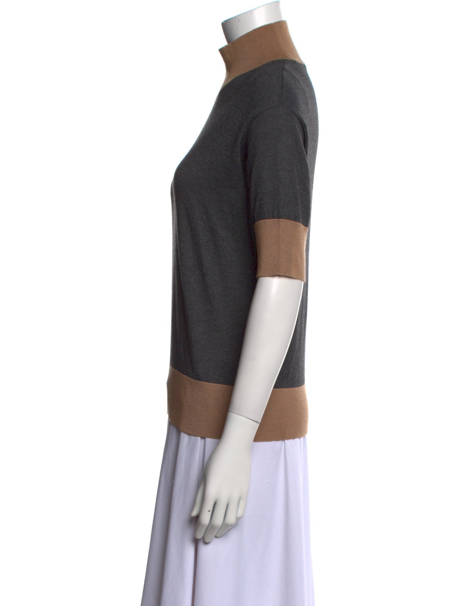 Purotatto Silk Colorblock Pattern Sweater