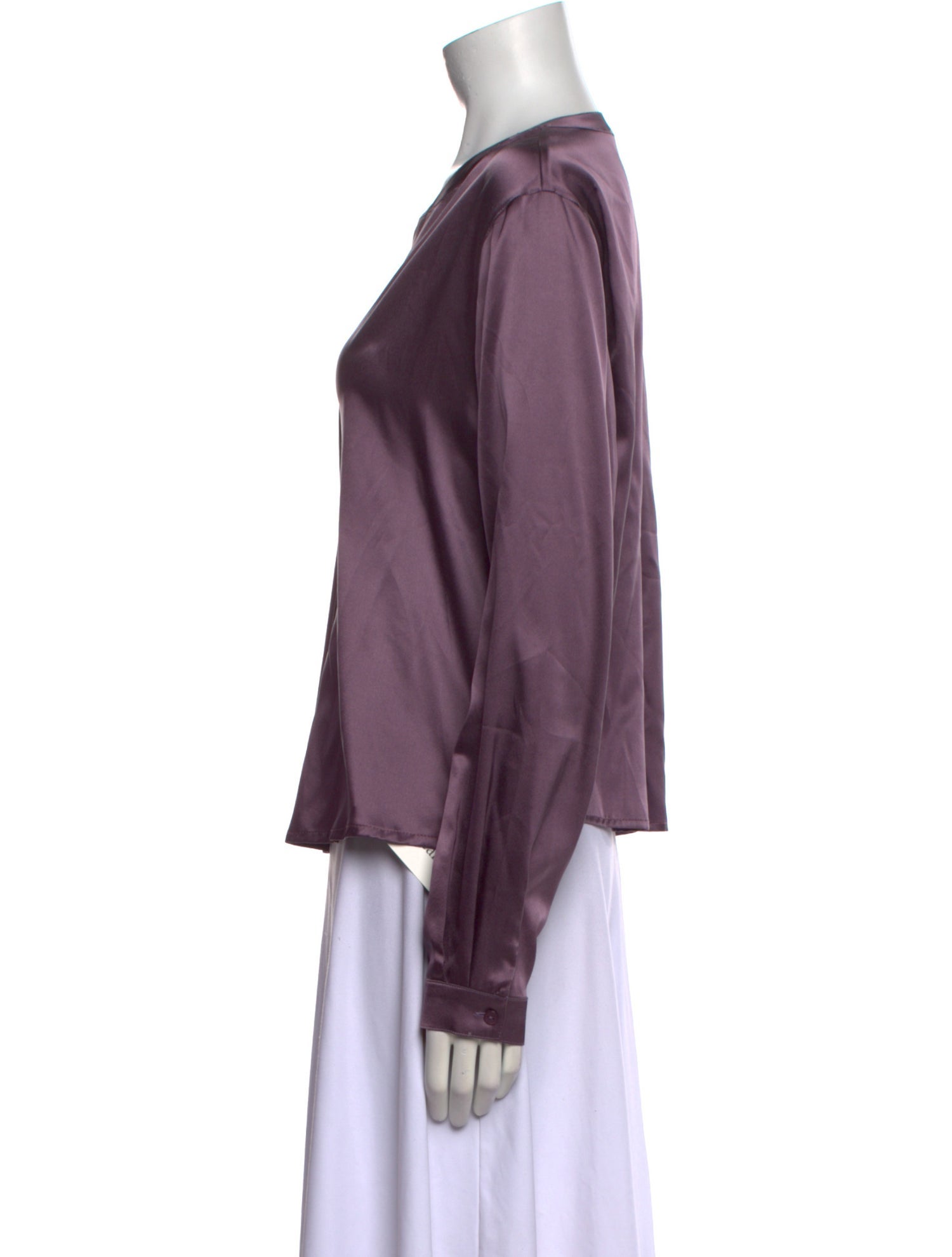 Purotatto Silk V-Neck Blouse