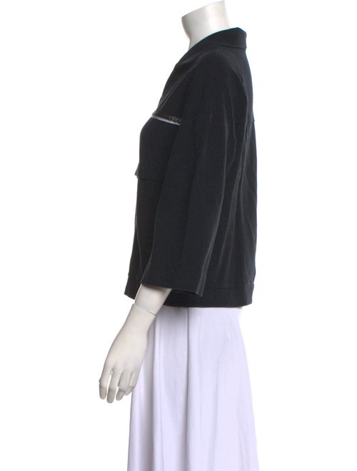 Purotatto V-Neck Three-Quarter Sleeve Sweatshirt