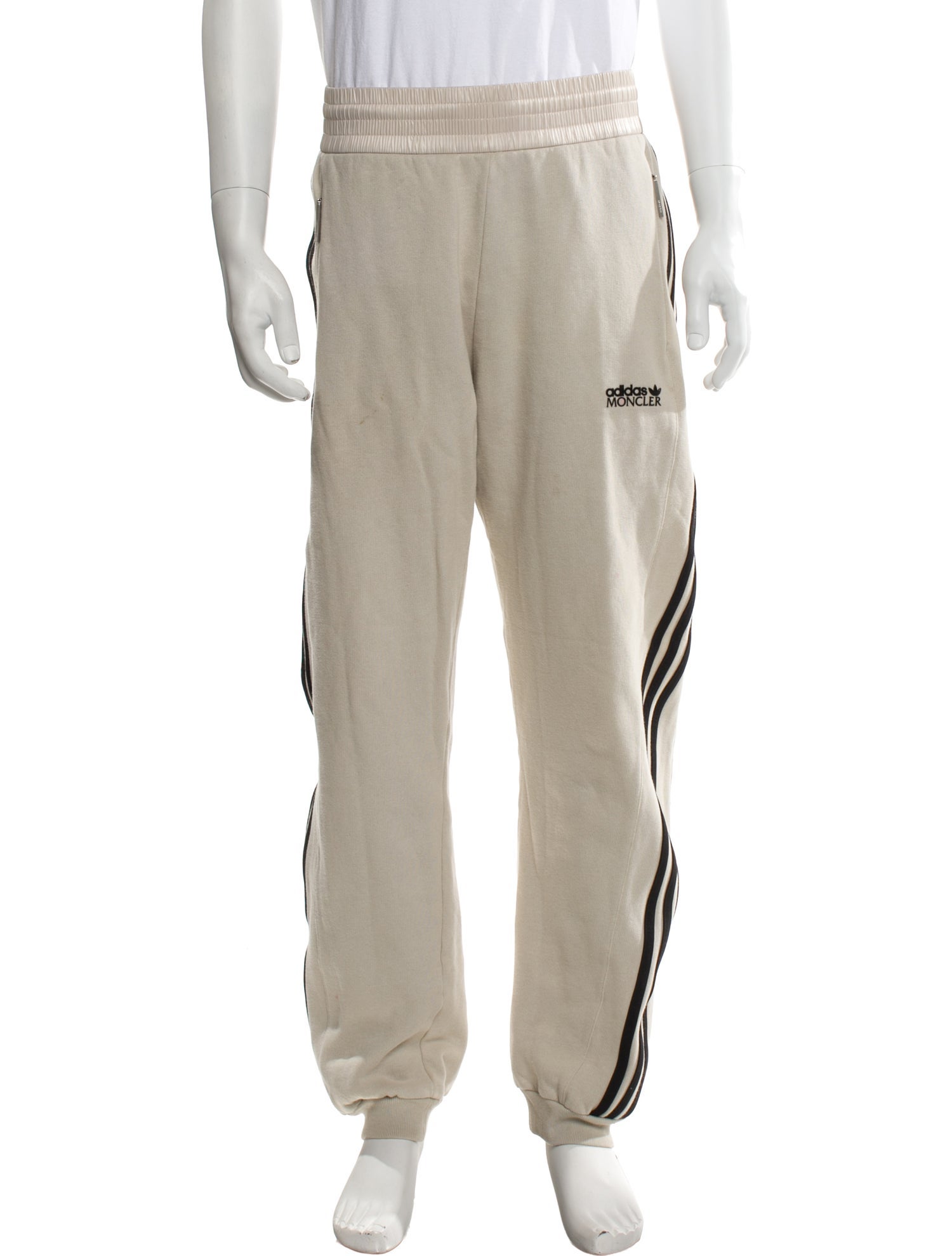 Moncler X Adidas Graphic Print Embroidered Accent Lounge Bottoms