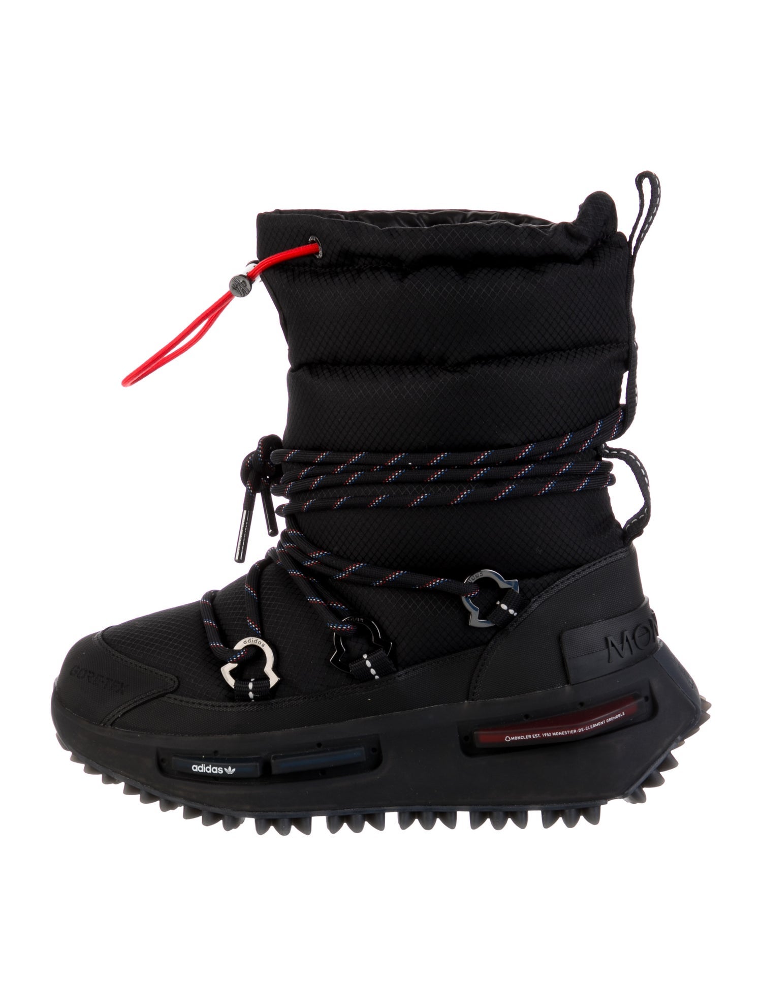 Moncler X Adidas Nylon Lace-Up Boots w/ Tags