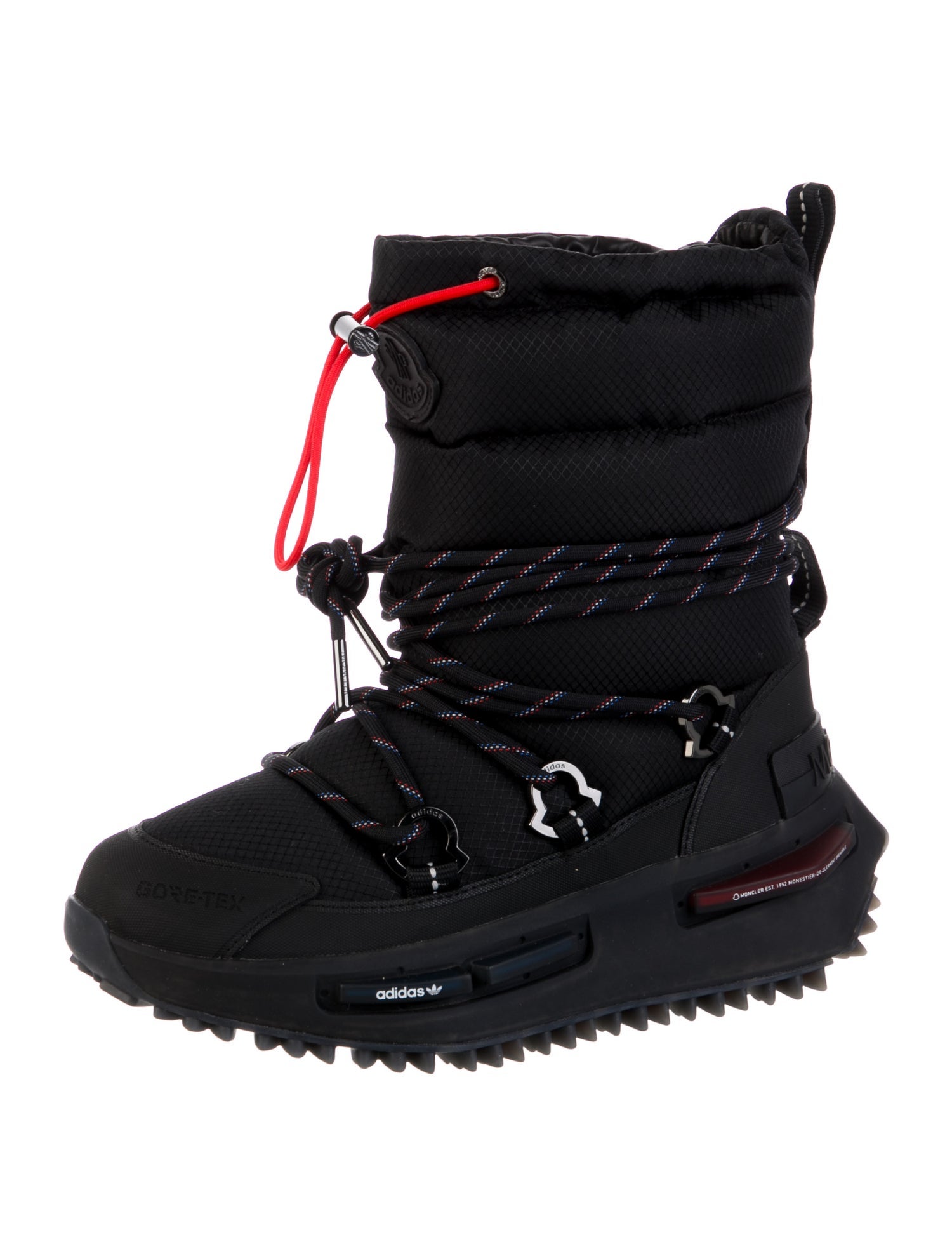 Moncler X Adidas Nylon Lace-Up Boots w/ Tags