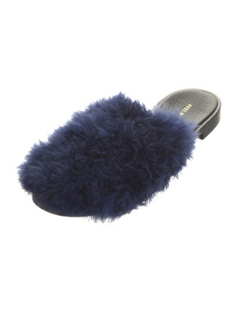 Avec Modération Feather Trim Mules