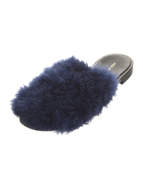 Avec Modération Feather Trim Mules