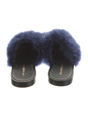 Avec Modération Feather Trim Mules