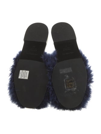 Avec Modération Feather Trim Mules