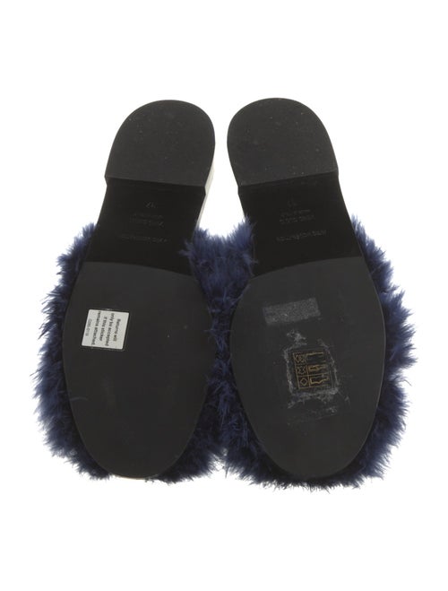 Avec Modération Feather Trim Mules