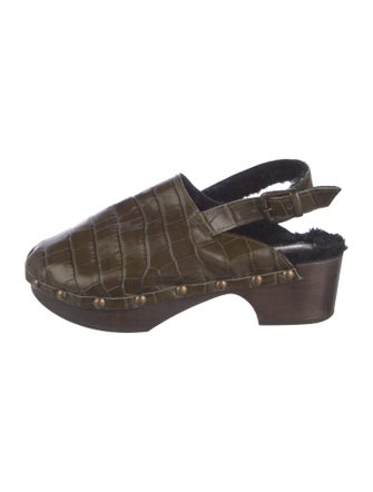 Avec Modération Leather Slingback Flats