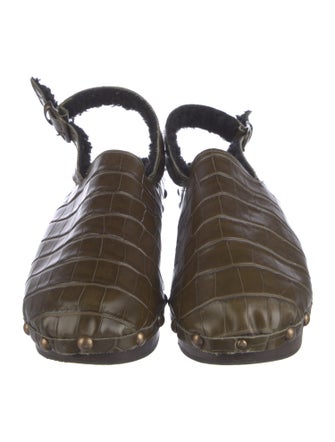 Avec Modération Leather Slingback Flats