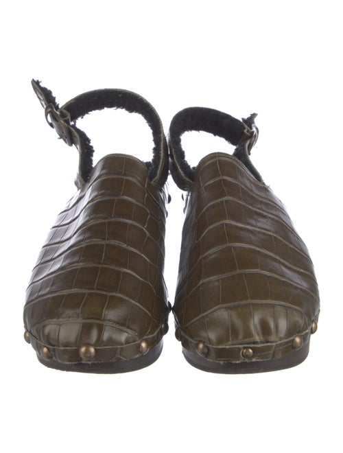 Avec Modération Leather Slingback Flats