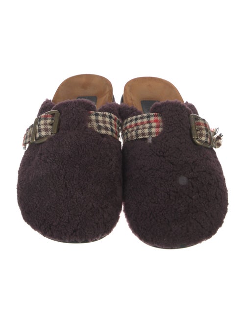 Avec Modération Suede Printed Mules