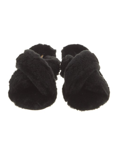 Avec Modération Shearling Slides