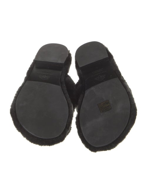 Avec Modération Shearling Slides