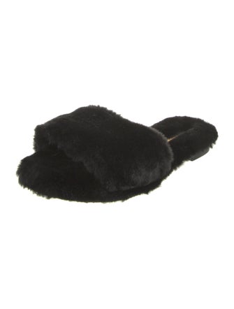 Avec Modération Faux Fur Slides