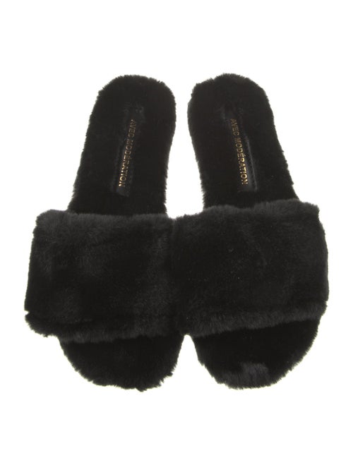 Avec Modération Faux Fur Slides