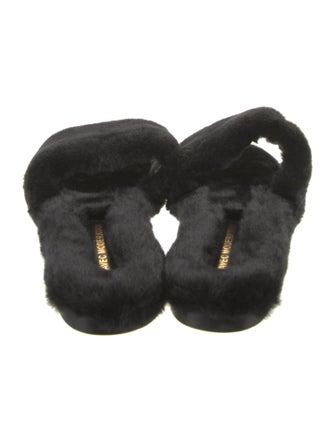 Avec Modération Faux Fur Slides