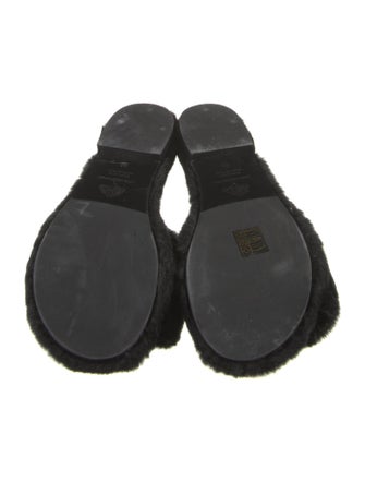 Avec Modération Faux Fur Slides