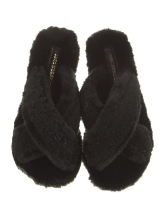 Avec Modération Leather Slides