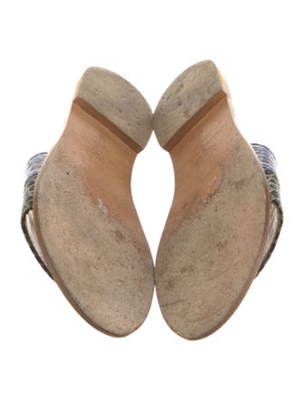 Avec Modération Leather Printed Slides