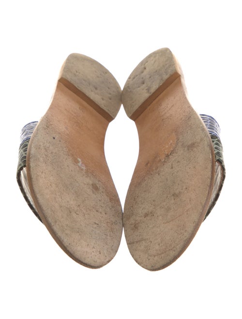 Avec Modération Leather Printed Slides