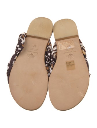 Avec Modération Floral Print Slides